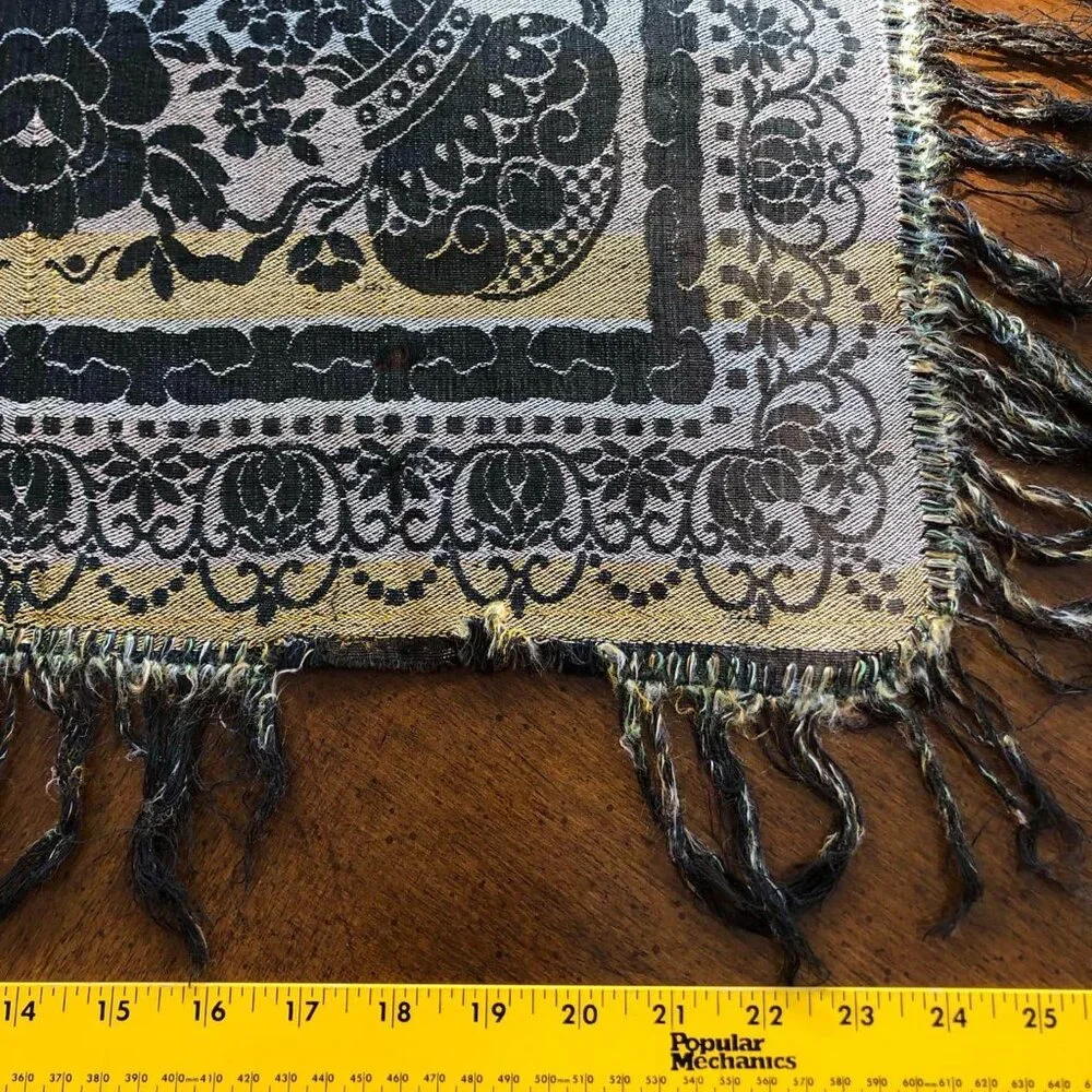 Vintage reversible lamp table scarf - Picture 10 of 10